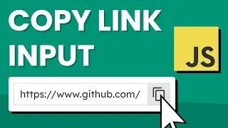 How to Create a COPY LINK Input Field with HTML, CSS & JavaScript