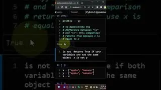 identity operators address python tamil #python #shorts