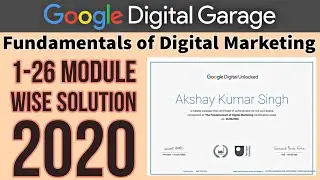 Google Digital Marketing Answers of Module 1-26 | Google Digital Garage Answers | Digital Marketing