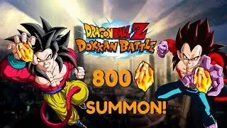 DBZ DOKKAN BATTLE GLOBAL - SS4 GOKU & VEGETA SUMMON - HUGE STONE SUMMONING!