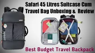 Best Travel Backpack Unboxing & Review | Safari 45 Ltr Large/Travel/Office Laptop Backpack | Telugu