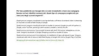 Esame di certificazione Google Ads sulla rete di ricerca | Risposte agli esami #examroll