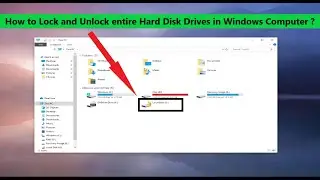 How to Lock and Unlock entire Hard Disk Drives in Windows Computer ?