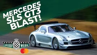 Crazy sounding Mercedes SLS GT3 slams up FOS hill