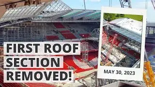 Anfield Road Stand Roof REMOVED! | Exclusive first look from INSIDE!