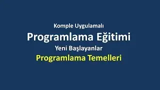 Programlama Temelleri : Yeni Başlayanlar