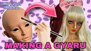 Turning my IMPLdoll IMARA into a GYARU / GANGURO / Face up / Repaint Make up / Tutorial