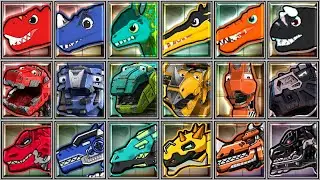 Dinosaur Guard + Dino Trux + Dino Robot Corps - T-Rex/Spinosaurus/Troodon/Euoplocephalus/Carnotaurus