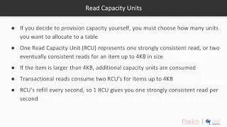 Hands-On Amazon DynamoDB for Developers :Unit of Performance in DynamoDB |packtpub.com