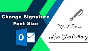 How to change signature font size in outlook