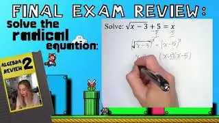 Solve: √ (𝑥 −  3) ＋ 5 ＝ 𝑥 ← Radical Equation