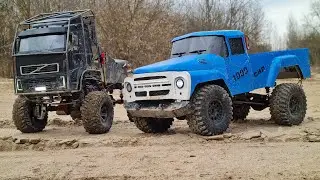 ЗИЛ 1000 сил старался как мог против VOLVO 4x4 ... RC Extreme OFFroad