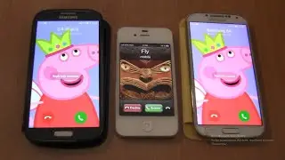 Double Miui 11 Fake call Peppa Pig on 2 Samsung Galaxy S4 +Iphone 4s ios 6 Incoming call