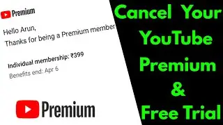 How To Cancel Youtube Premium Subscription||Stop Youtube Paid Membership(Free Trial)