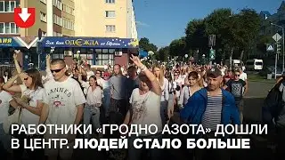 Работники «Гродно Азота» дошли в центр города. Людей стало больше