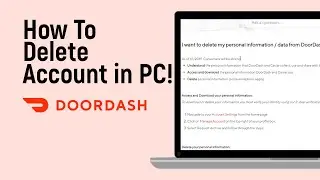 How to Delete Doordash Account in PC [easy]