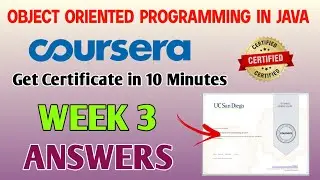 Object Oriented Programming in Java Coursera Answers | Week 3 Answers of Coursera