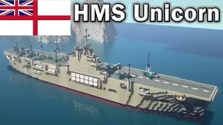 🚢 Minecraft Tutorial: How to Make an Aircraft Carrier (HMS Unicorn🦄)