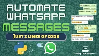 WhatsApp Bot (Send WhatsApp message automatically using python) [Just 2 lines of code]