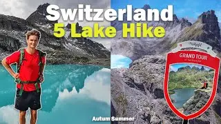 Top 3 easy Hikes 4 HOURS Hiking & 5 BRIGHTLY COLORED MOUNTAIN LAKES | Must see Switzerland Hiking