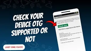 Check Your Device OTG Support Or Not | Mobile main OTG Check Karen