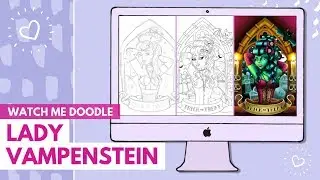 TIMELAPSE: Watch me draw and colour the 'Lady Vampenstein' in Procreate app