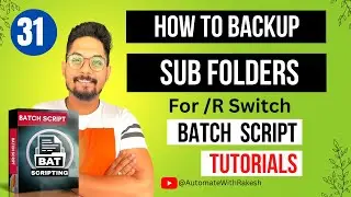 How to Backup Files in Folder and Sub Folder Using For Loop in Batch File