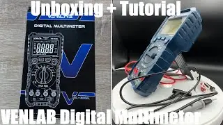 VENLAB Digital Multimeter TRMS 6000C VoltMeter Ohm Amp Tester Auto-Ranging Unboxing and instructions