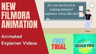 New Wondershare Filmora Animation | Filmora animated explainer videos | Tutorial