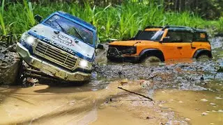 ЛОМУЧИЙ FORD и дымящийся DODGE! ... Huangbo R1001 на бездорожье против CROSS RC ... OFFroad 4x4