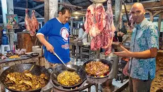 RARE SEEN Indonesian Food 🇮🇩 CRAZY Meat + UNIQUE Noodles - Indonesian street food in Yogyakarta