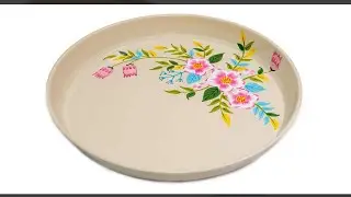 Decorative Bowl Review!  Hand Painted Round Serving Tray by Indian Artisans Painted!