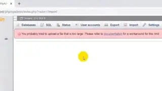 How to fix Importing of Large SQL files to database phpmyadmin xampp