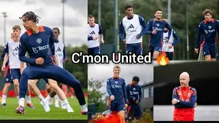 Cmon United 🔥, Leny Yoro, Hojlund, Rashford, Sancho...🔥, Manchester United training Carrington