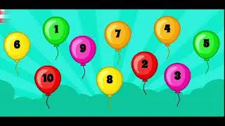 Counting Fun: Learn 1 to 10 Numbers with Colorful Balloons!#kidsvideo #numberslearningforkids