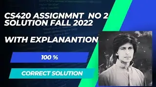 CS420 Assignment  2 Solution Fall 2022 | CS420 Assignment No 2 Solution 2023 | Instructor Irfan Khan