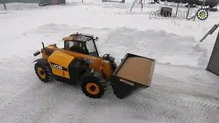 компактный телескопический погрузчик JCB- 531, ПОГРУЗКА ЗЕРНА ПШЕНИЦЫ