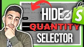 How To Hide Quantity Selector On Product Page In Shopify