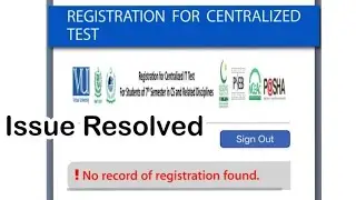 HEC centralized test No record of registration found issue resolved | HEC registration form no found