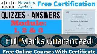 CISCO Introduction To IoT | Quizzes - Answers | Module 1, 2 & 3 | Free Certification Course | 🙂☺️😊