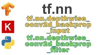 98: depthwise conv2d backprop | input | filter | TensorFlow | Tutorial