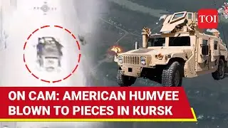 American Humvee Blown To Pieces As Russian FPV Drone Launches Direct Hit In Russia's Kursk | Watch