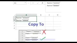 Solve Double Quotes Issue When Copying From Excel Contents