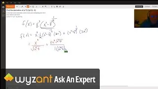 Find derivative using product rule, power rule and chain rule--then simplify and check on Desmos