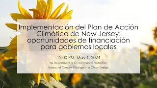 Implementación del Plan de Acción Climática de New Jersey: