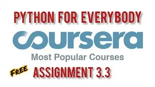 Coursera: Python For Everybody Assignment 3.3 Solution | Assignment 3.3 Python For Everybody Answer