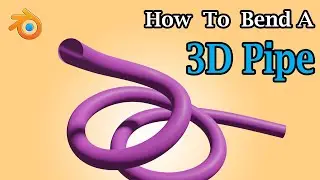 How To Bend A Pipe Or 3D Rod In Blender | Easy Method | Curve Geometry | Blender 2.9x Eevee & Cycles