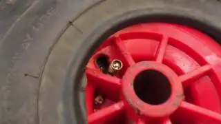 How to replace a tube of a hand truck wheel disassembling and assembling diy