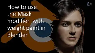 How to use the mask modifier and weight paint in Blender