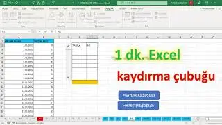 Excel 1 Dakika - Kaydırma Çubuğu